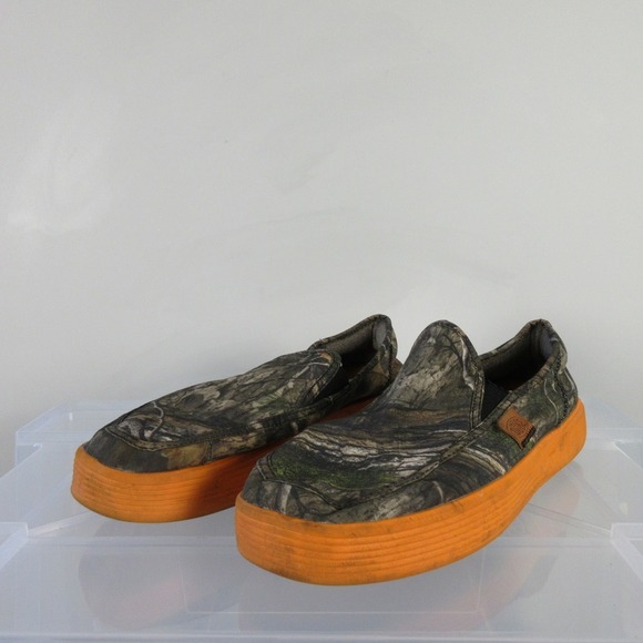 Hey Dude Sunapee Mossy Oak Slip On Loafers Men 9 Camo Orange Wool Comfort 422 - Picture 1 of 10